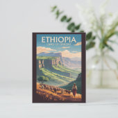 Äthiopien Schäfer Herd Travel Art Vintag Postkarte (Stehend Vorderseite)