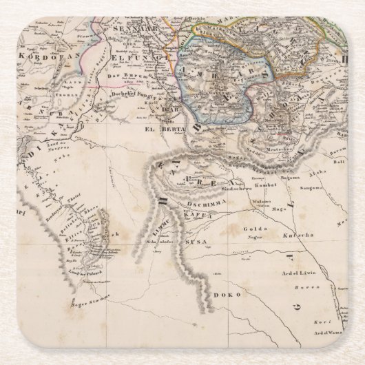 Äthiopien, Somalia, Afrika Rechteckiger Pappuntersetzer (Vorderseite)