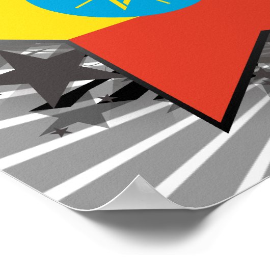 Äthiopien Star Poster (Ecke)