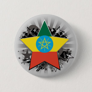 Äthiopien-Stern Button