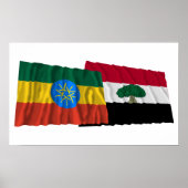Äthiopien und Oromia Waving Fahnen Poster (Vorne)
