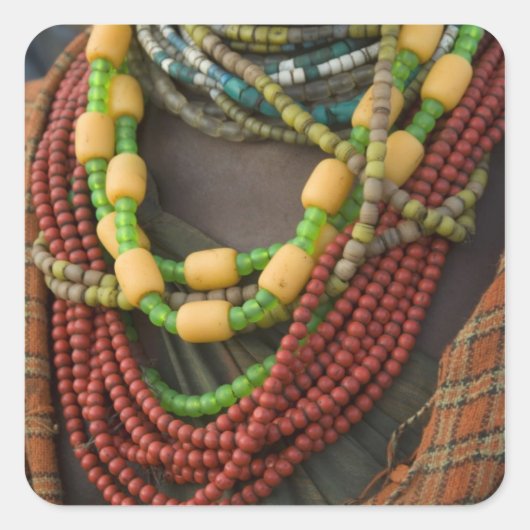 Äthiopien: Unteres Omo-Flussbecken, Omo-Delta, Quadratischer Aufkleber (Vorderseite)