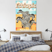 Äthiopien Vintage Travel Poster Leinwanddruck (Insitu (Schlafzimmer))