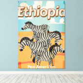 Äthiopien Vintage Travel Poster Leinwanddruck (Insitu (Holzboden))
