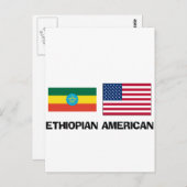 Äthiopisch-Amerikaner Postkarte (Vorne/Hinten)