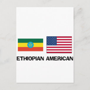 Äthiopisch-Amerikaner Postkarte