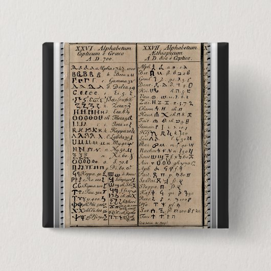 Äthiopisch-koptische Alphabet Button (Vorderseite)