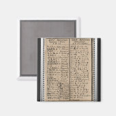 Äthiopisch-koptische Alphabet Magnet (Vorderseite/Rückseite)