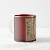 Äthiopisch-koptische Alphabet Zweifarbige Tasse (Vorderseite Links)