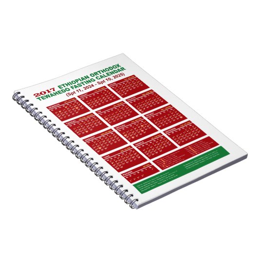Äthiopisch-orthodoxer Fasting Calendar 2024/25 Notizblock (Rechte Seite)
