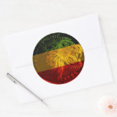 Äthiopisch Rasta Lion Round Sticker (Umschlag)
