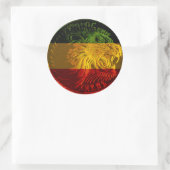 Äthiopisch Rasta Lion Round Sticker (Tasche)