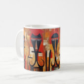 Äthiopische abstrakte Kunst, Afrikanische Kunst Kaffeetasse (Vorderseite Links)
