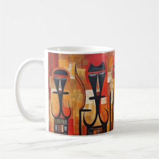 Äthiopische abstrakte Kunst, Afrikanische Kunst Kaffeetasse