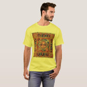 Äthiopische Bibel-Kirchen-Malerei - gelber T - T-Shirt (Vorne ganz)