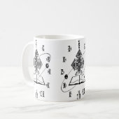 Äthiopische Bibel-Uhr-Zeit-Uhr-Entwurfs-Tasse Kaffeetasse (Vorderseite Links)