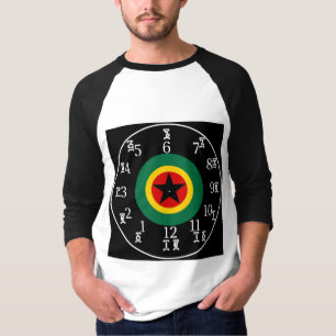 Äthiopische BLK Star Clock - Amharisch-englische  T-Shirt