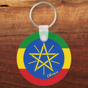Äthiopische Flagge & Äthiopien Urlaub, Patrioten / Schlüsselanhänger