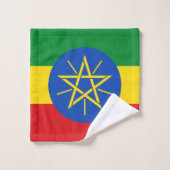 Äthiopische Flagge Badhandtuch Set (Waschlappen)