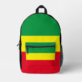 Äthiopische Flagge Bedruckter Rucksack (Vorderseite)