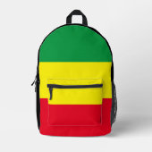 Äthiopische Flagge Bedruckter Rucksack (Vorderseite)
