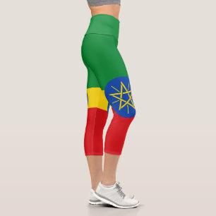 Äthiopische Flagge Capri Leggings