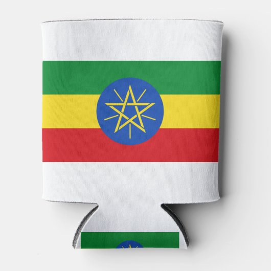 Äthiopische Flagge Dosenkühler (Vorderseite)