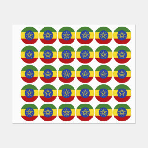 Äthiopische Flagge Etiketten
