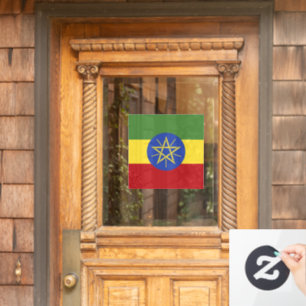 Äthiopische Flagge Fensteraufkleber
