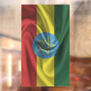 Äthiopische Flagge Fensteraufkleber
