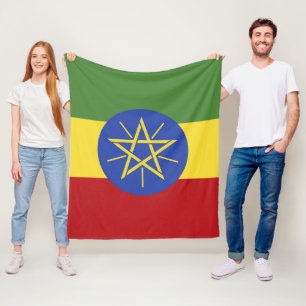 Äthiopische Flagge Fleecedecke