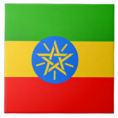 Äthiopische Flagge Fliese (Vorderseite)