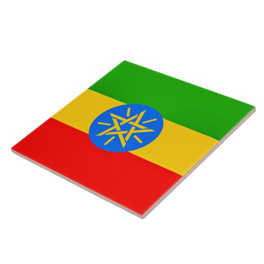Äthiopische Flagge Fliese (Seite)