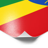Äthiopische Flagge Fotodruck (Ecke)