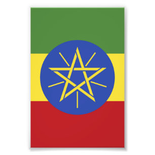 Äthiopische Flagge Fotodruck