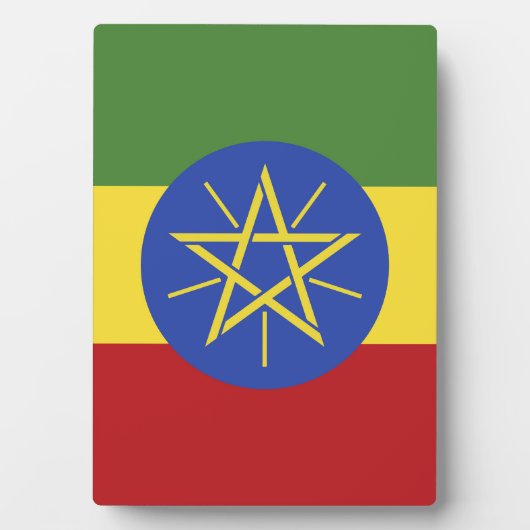 Äthiopische Flagge Fotoplatte (Vorderseite)