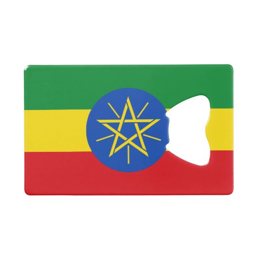 Äthiopische Flagge Geldbeutel Flaschenöffner (Vorderseite (Horizontal))