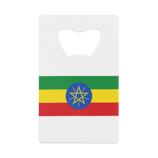 Äthiopische Flagge Geldbeutel Flaschenöffner (Vorderseite)