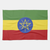 Äthiopische Flagge Geschirrtuch (Horizontal)