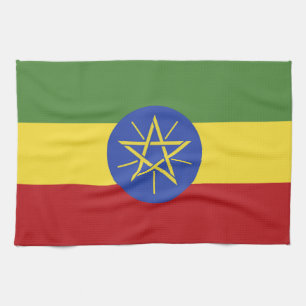 Äthiopische Flagge Geschirrtuch