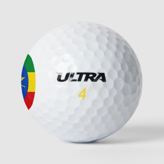 Äthiopische Flagge Golfball (Logo)