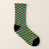 Äthiopische Flagge Herz Socken (Rechts - Außen)
