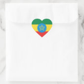 Äthiopische Flagge Herzsticker Herz-Aufkleber (Tasche)