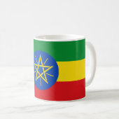 Äthiopische Flagge Kaffeetasse (VorderseiteRechts)