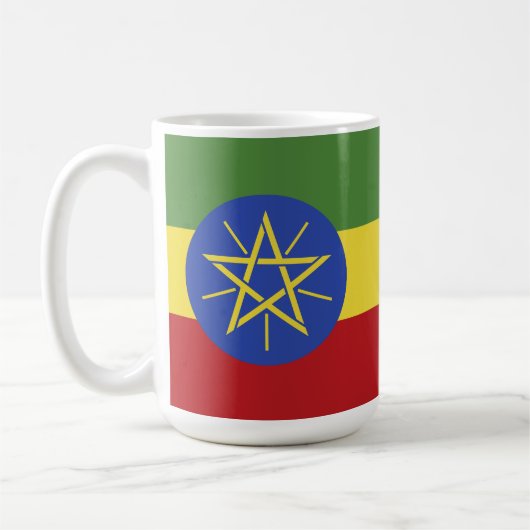 Äthiopische Flagge Kaffeetasse (Links)