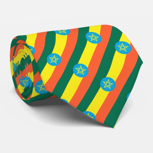 Äthiopische Flagge Krawatte (Gerollt)
