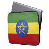 Äthiopische Flagge Laptopschutzhülle (Vorderseite Links)