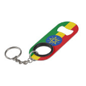 Äthiopische Flagge Mini Flaschenöffner (Vorderseite Schrägansicht)