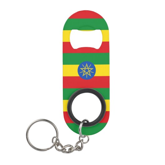 Äthiopische Flagge Mini Flaschenöffner (Vorderseite)
