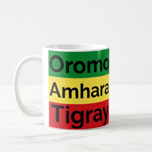 Äthiopische Flagge - Oromo Amhara Tigray Tasse (Links)